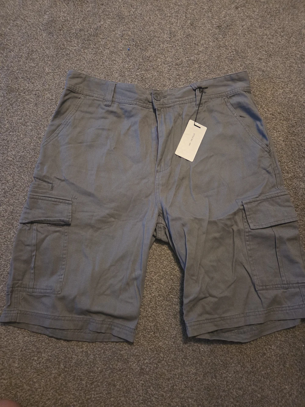 Revolution Men's Gray Cargo Shorts with Utility Pockets